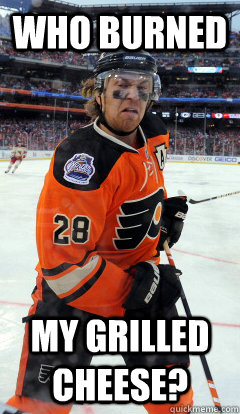 Who burned  my grilled cheese? - Who burned  my grilled cheese?  disgusted Giroux