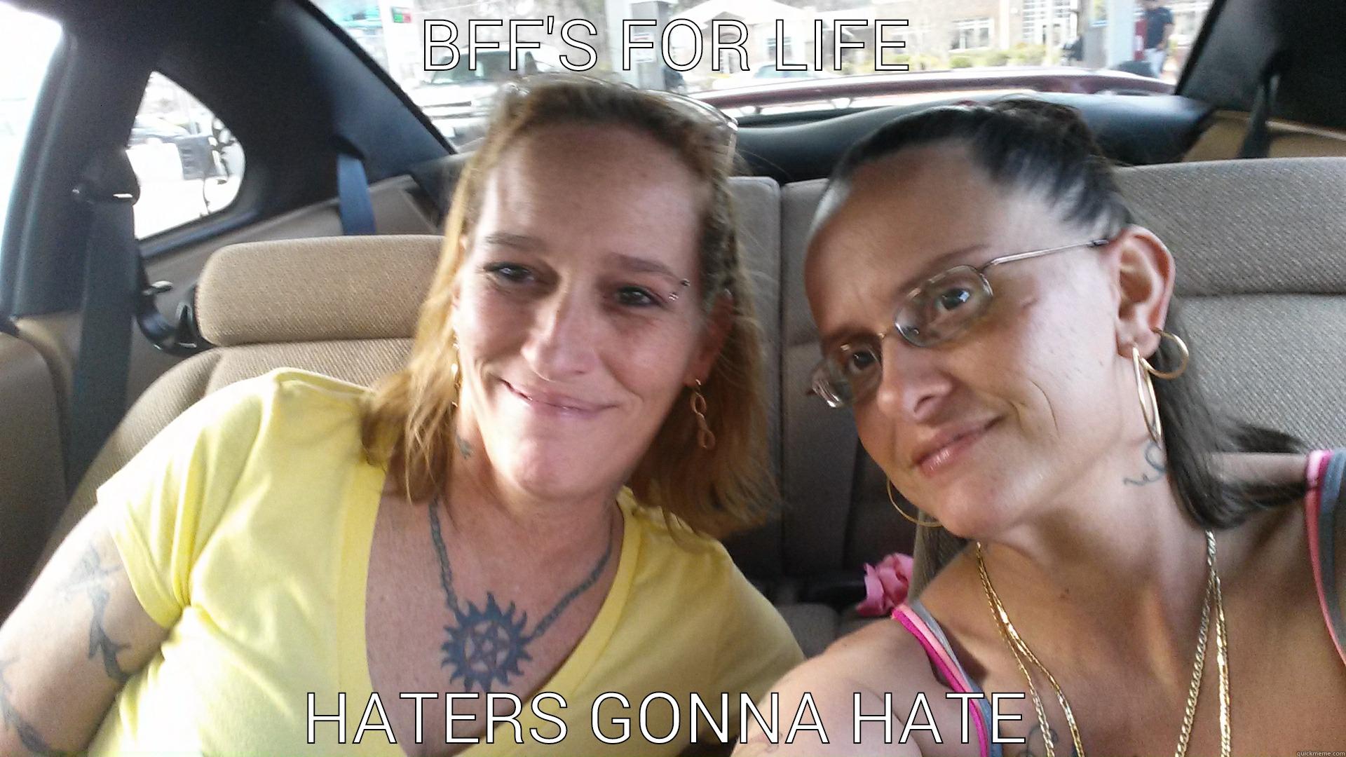 BFF'S FOR LIFE HATERS GONNA HATE Spongebob rainbow