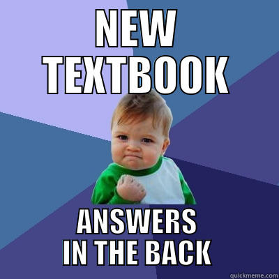 NEW TEXTBOOK ANSWERS IN THE BACK Success Kid