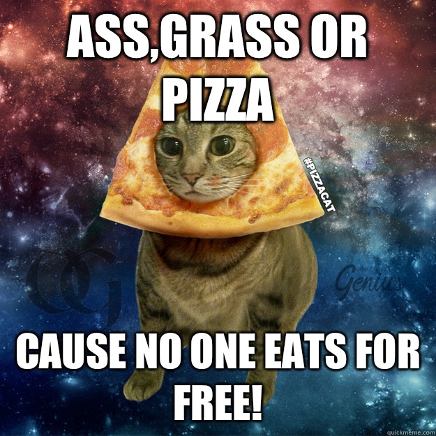 Ass,Grass or Pizza Cause No one Eats For Free! - Ass,Grass or Pizza Cause No one Eats For Free!  PIZZACAT