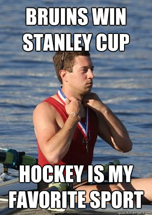 Bruins win Stanley Cup Hockey is my favorite sport  