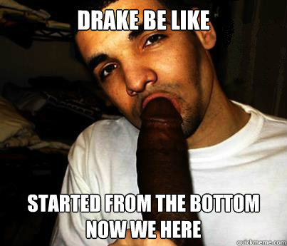 Drake be like Started from the bottom 
now we here - Drake be like Started from the bottom 
now we here  Drake