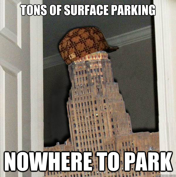 Tons of surface parking Nowhere to park  Scumbag Buffalo