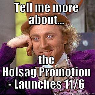 Wonka Chairs - TELL ME MORE ABOUT... THE HOLSAG PROMOTION - LAUNCHES 11/6 Condescending Wonka