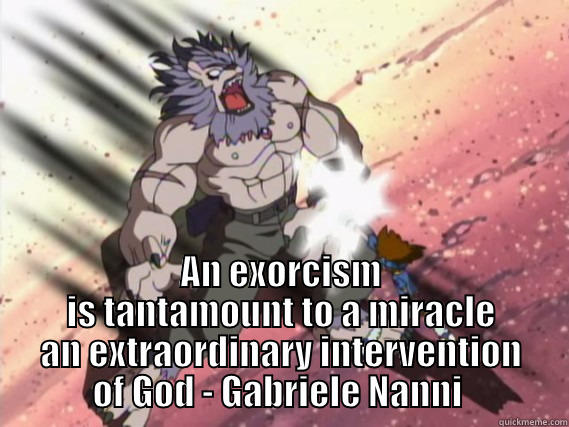  AN EXORCISM IS TANTAMOUNT TO A MIRACLE AN EXTRAORDINARY INTERVENTION OF GOD - GABRIELE NANNI  Misc