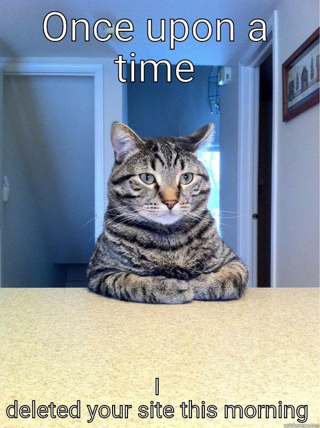 Deleted Site - ONCE UPON A TIME I DELETED YOUR SITE THIS MORNING Chris Hansen Cat