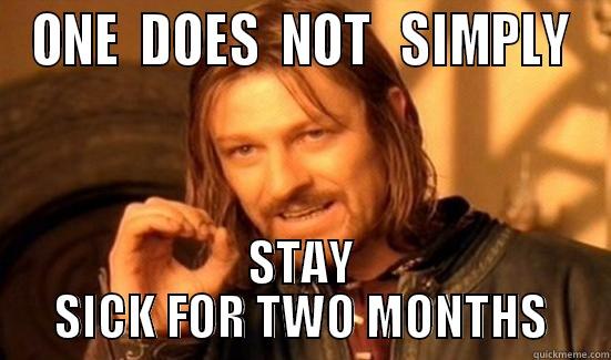ONE  DOES  NOT   SIMPLY STAY SICK FOR TWO MONTHS Boromir