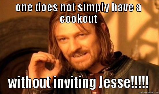ONE DOES NOT SIMPLY HAVE A COOKOUT WITHOUT INVITING JESSE!!!!! Boromir