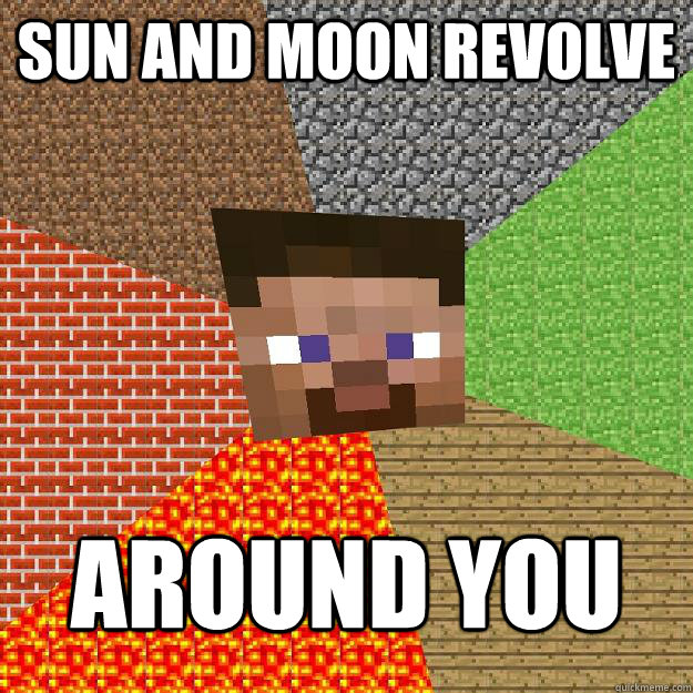 Sun and Moon revolve Around you  Minecraft