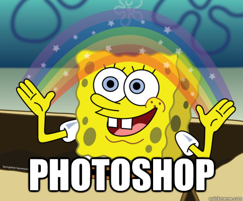  Photoshop -  Photoshop  Spongebob rainbow