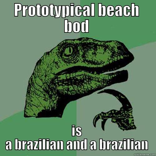 PROTOTYPICAL BEACH BOD IS A BRAZILIAN AND A BRAZILIAN Philosoraptor