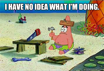 I have no idea what I'm doing.   I have no idea what Im doing - Patrick Star