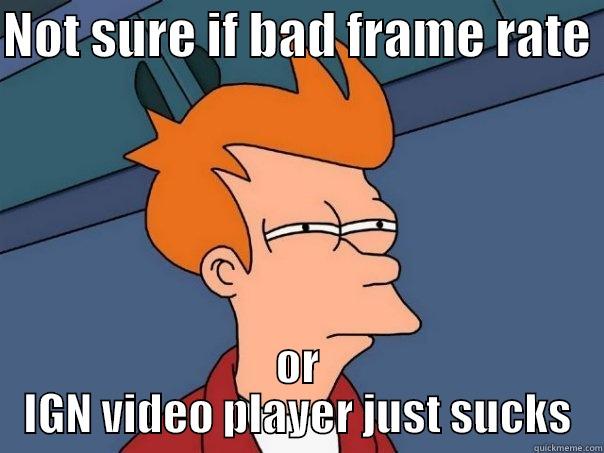 NOT SURE IF BAD FRAME RATE  OR IGN VIDEO PLAYER JUST SUCKS Futurama Fry