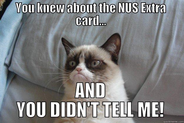 YOU KNEW ABOUT THE NUS EXTRA CARD... AND YOU DIDN'T TELL ME! Grumpy Cat