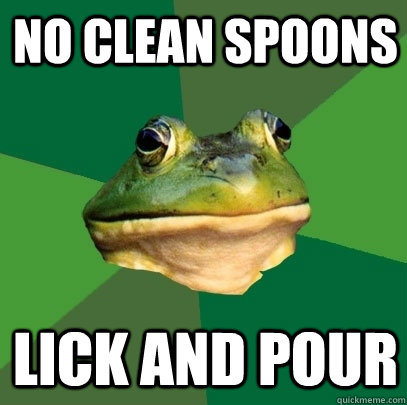 NO CLEAN SPOONS LICK AND POUR  Foul Bachelor Frog