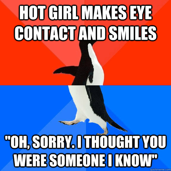 Hot Girl Makes Eye Contact And Smiles 