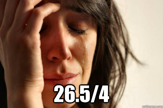  26.5/4  First World Problems