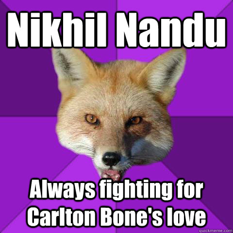 Nikhil Nandu Always fighting for Carlton Bone's love  Forensics Fox