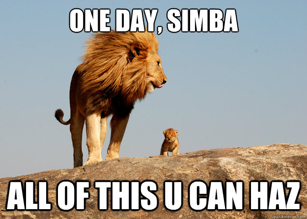 One day, simba all of this u can haz - One day, simba all of this u can haz  Pride Rock