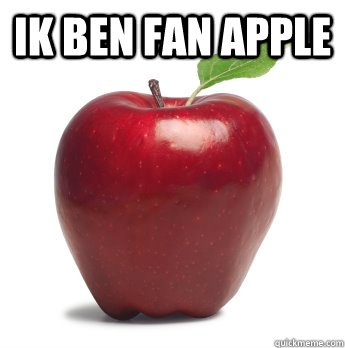 ik ben fan apple   