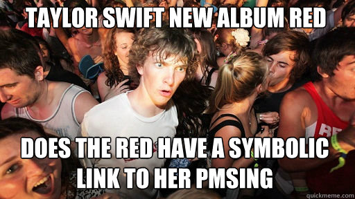 Taylor Swift new album red Does the Red have a symbolic link to her PMSing  Sudden Clarity Clarence