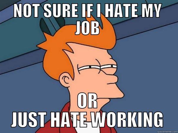 NOT SURE IF I HATE MY JOB OR JUST HATE WORKING Futurama Fry