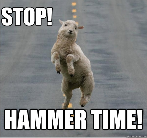 STOP! HAmmer TIME! - STOP! HAmmer TIME!  Dancing Sheep