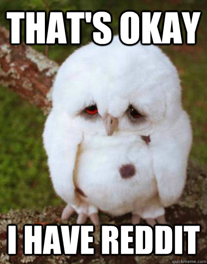 That's okay I have reddit - That's okay I have reddit  Depressed Owl