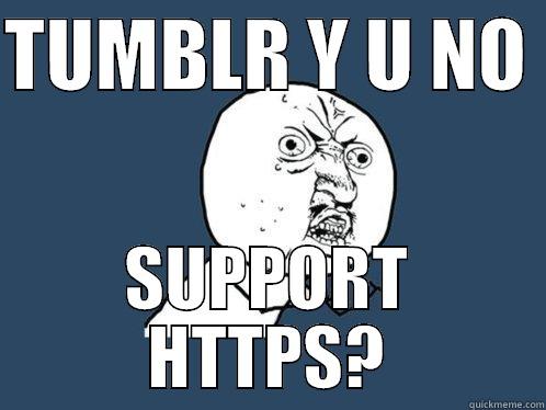 TUMBLR Y U NO  SUPPORT HTTPS? Y U No