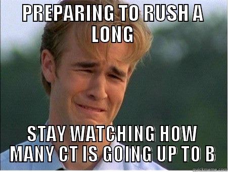 PREPARING TO RUSH A LONG STAY WATCHING HOW MANY CT IS GOING UP TO B 1990s Problems