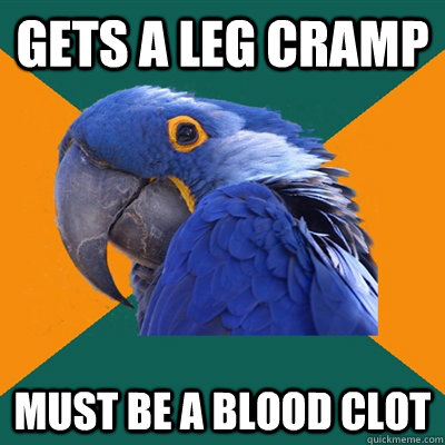 Gets a Leg Cramp Must be a Blood Clot  Paranoid Parrot