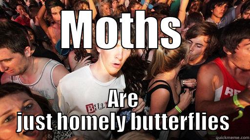MOTHS ARE JUST HOMELY BUTTERFLIES Sudden Clarity Clarence