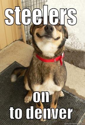 STEELERS ON TO DENVER Good Dog Greg