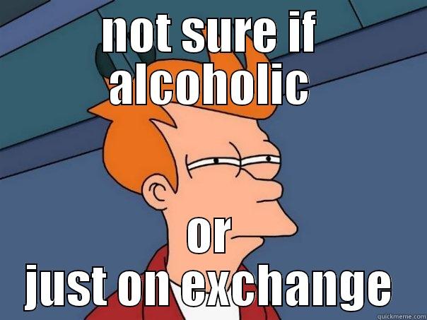 NOT SURE IF ALCOHOLIC OR JUST ON EXCHANGE Futurama Fry