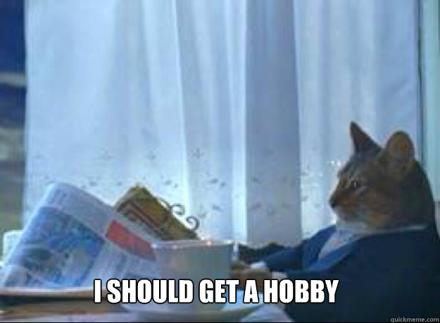 I should get a hobby  - I should get a hobby   I should buy a boat cat