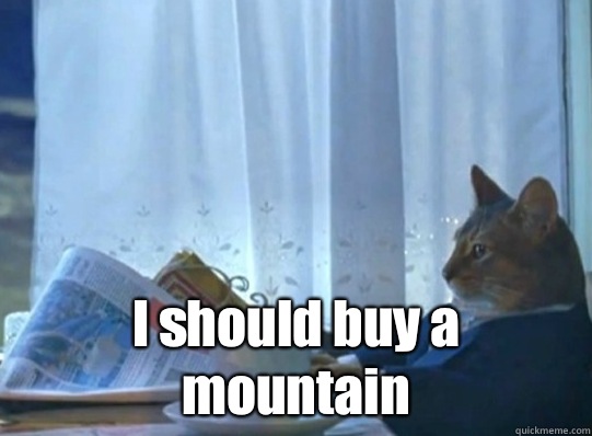  I should buy a mountain  