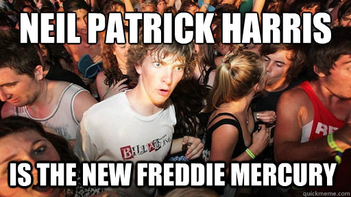Neil Patrick Harris is the new Freddie Mercury  Sudden Clarity Clarence