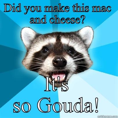 DID YOU MAKE THIS MAC AND CHEESE? IT'S SO GOUDA! Lame Pun Coon