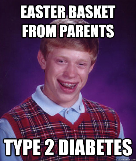 Easter basket from parents Type 2 diabetes  Bad Luck Brian
