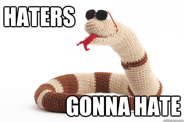 Haters gonna hate  