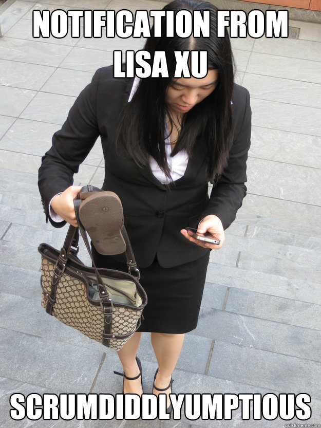 Notification from lisa Xu scrumdiddlyumptious  lisa xu