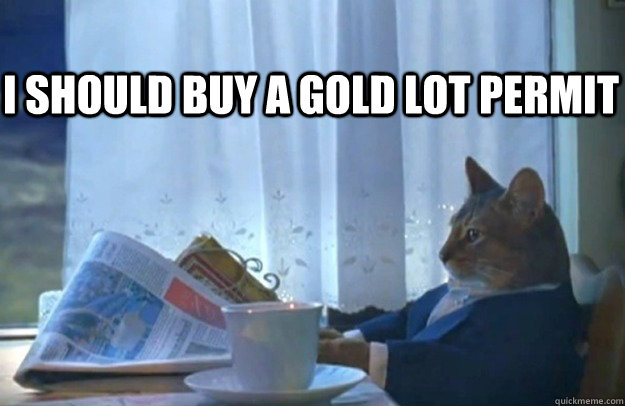 I should buy a gold lot permit  Sophisticated Cat