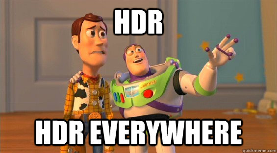 HDR HDR Everywhere  woody and buzz