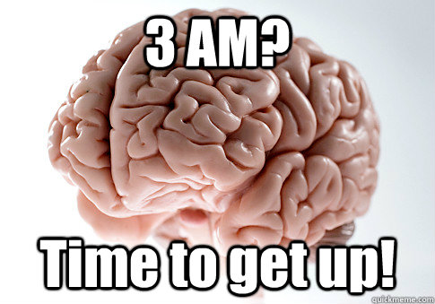 3 AM? Time to get up!  Scumbag Brain