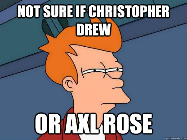 Not Sure if Christopher Drew Or Axl Rose  Futurama Fry