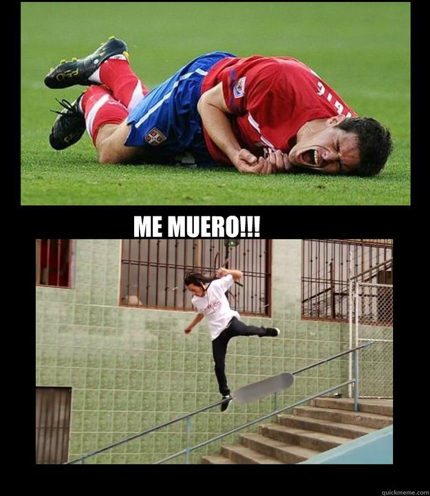 me muero!!! - me muero!!!  Skateboard vs Soccer