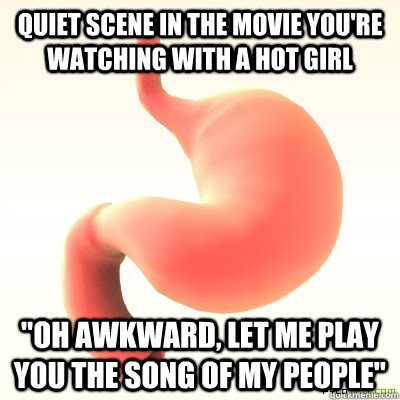 Quiet scene in the movie you're watching with a hot girl 