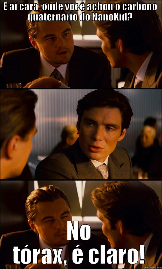 E AÍ CARA, ONDE VOCÊ ACHOU O CARBONO QUATERNÁRIO DO NANOKID? NO TÓRAX, É CLARO! Inception