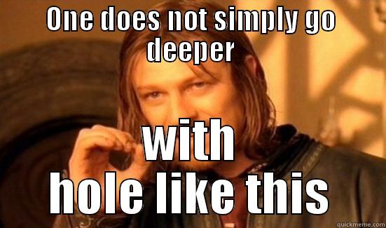 ONE DOES NOT SIMPLY GO DEEPER WITH HOLE LIKE THIS Boromir
