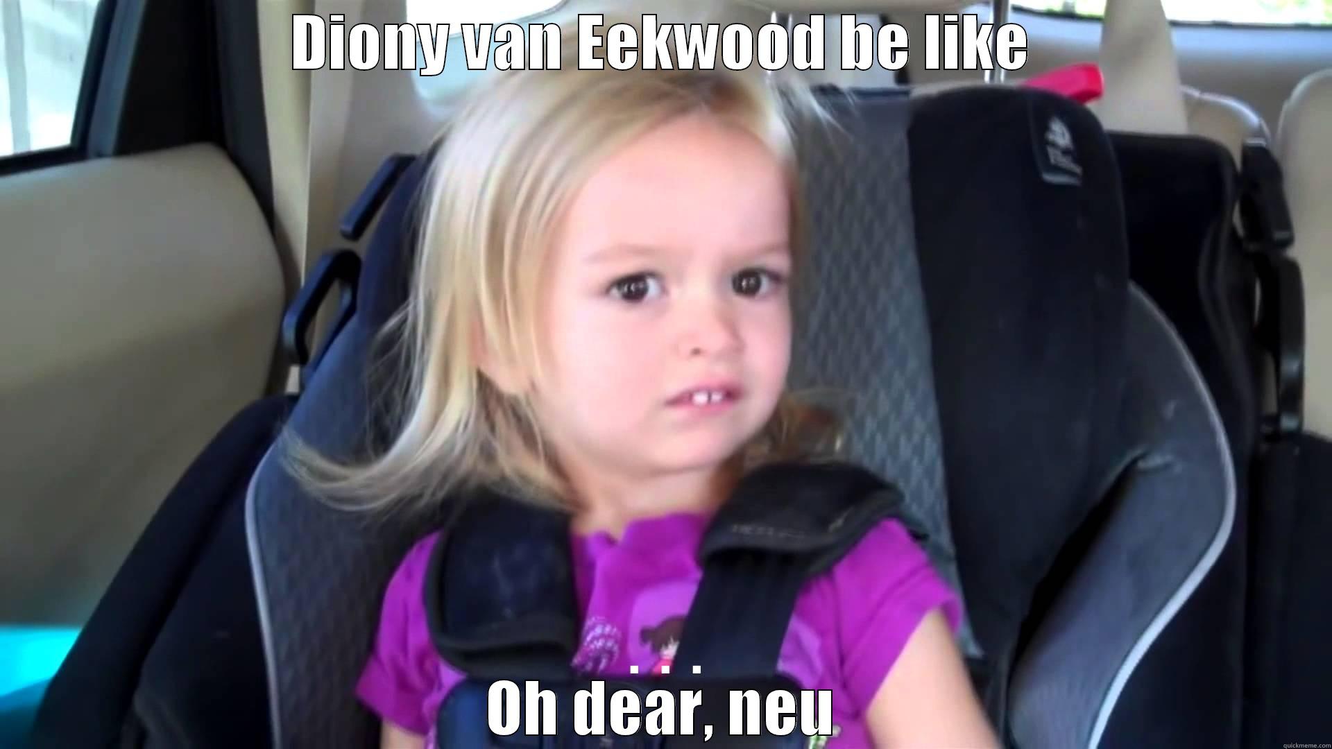 DIONY VAN EEKWOOD BE LIKE OH DEAR, NEU Misc